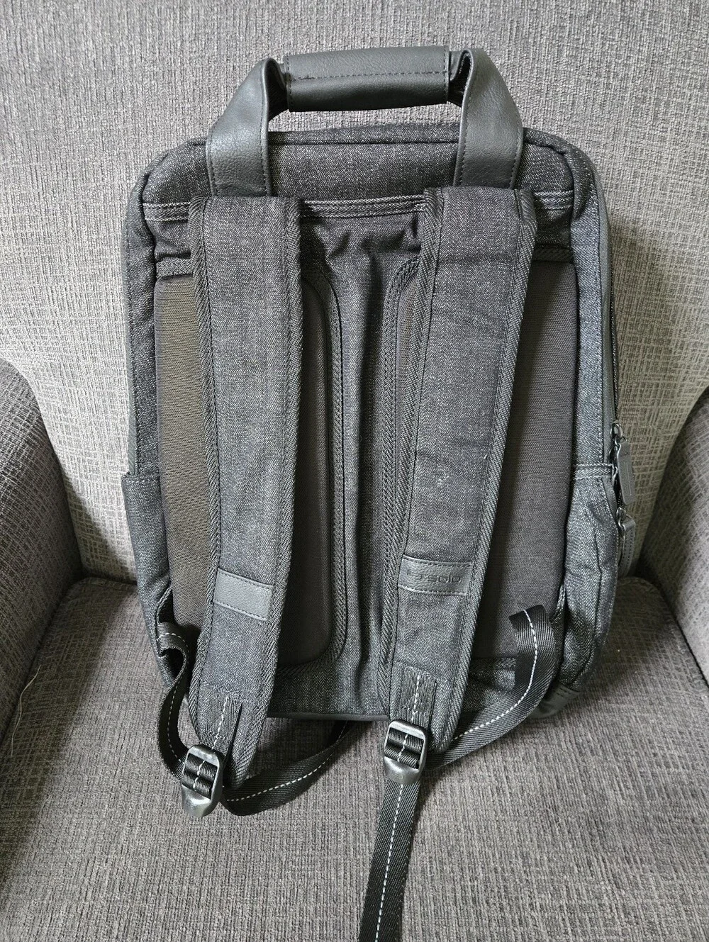 Solo Crosby Black Denim Backpack